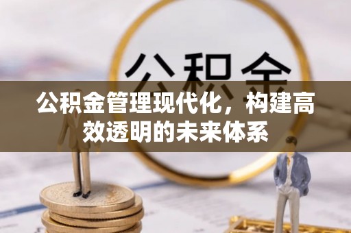 会同公积金管理现代化，构建高效透明的未来体系