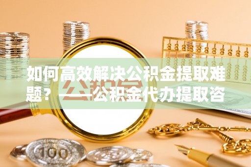会同如何高效解决公积金提取难题？——公积金代办提取咨询服务全解析