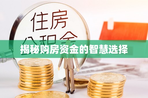 会同揭秘购房资金的智慧选择