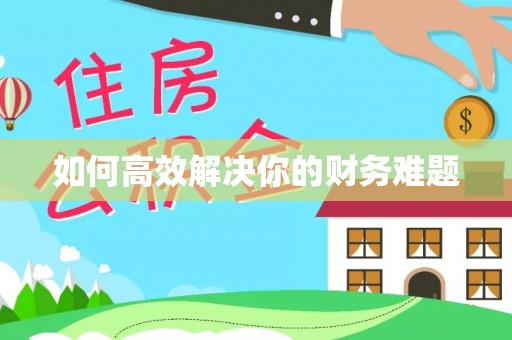 会同如何高效解决你的财务难题