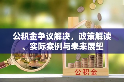 会同公积金争议解决，政策解读、实际案例与未来展望