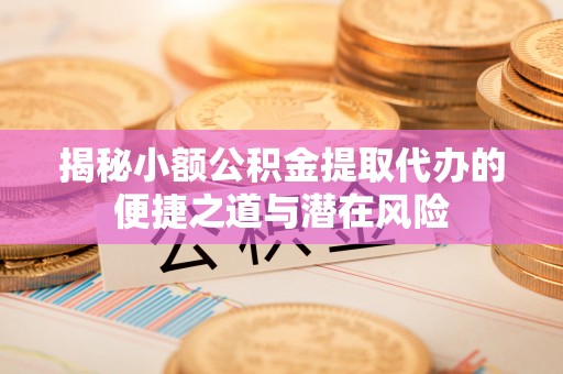 会同揭秘小额公积金提取代办的便捷之道与潜在风险