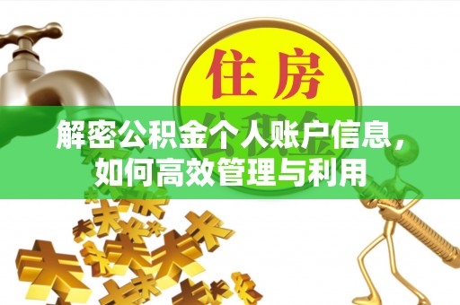 会同解密公积金个人账户信息，如何高效管理与利用