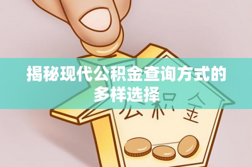 会同揭秘现代公积金查询方式的多样选择