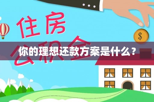 会同你的理想还款方案是什么？