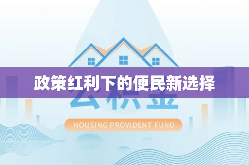 会同政策红利下的便民新选择
