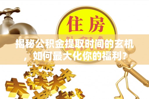 会同揭秘公积金提取时间的玄机，如何最大化你的福利？