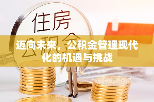 会同迈向未来，公积金管理现代化的机遇与挑战